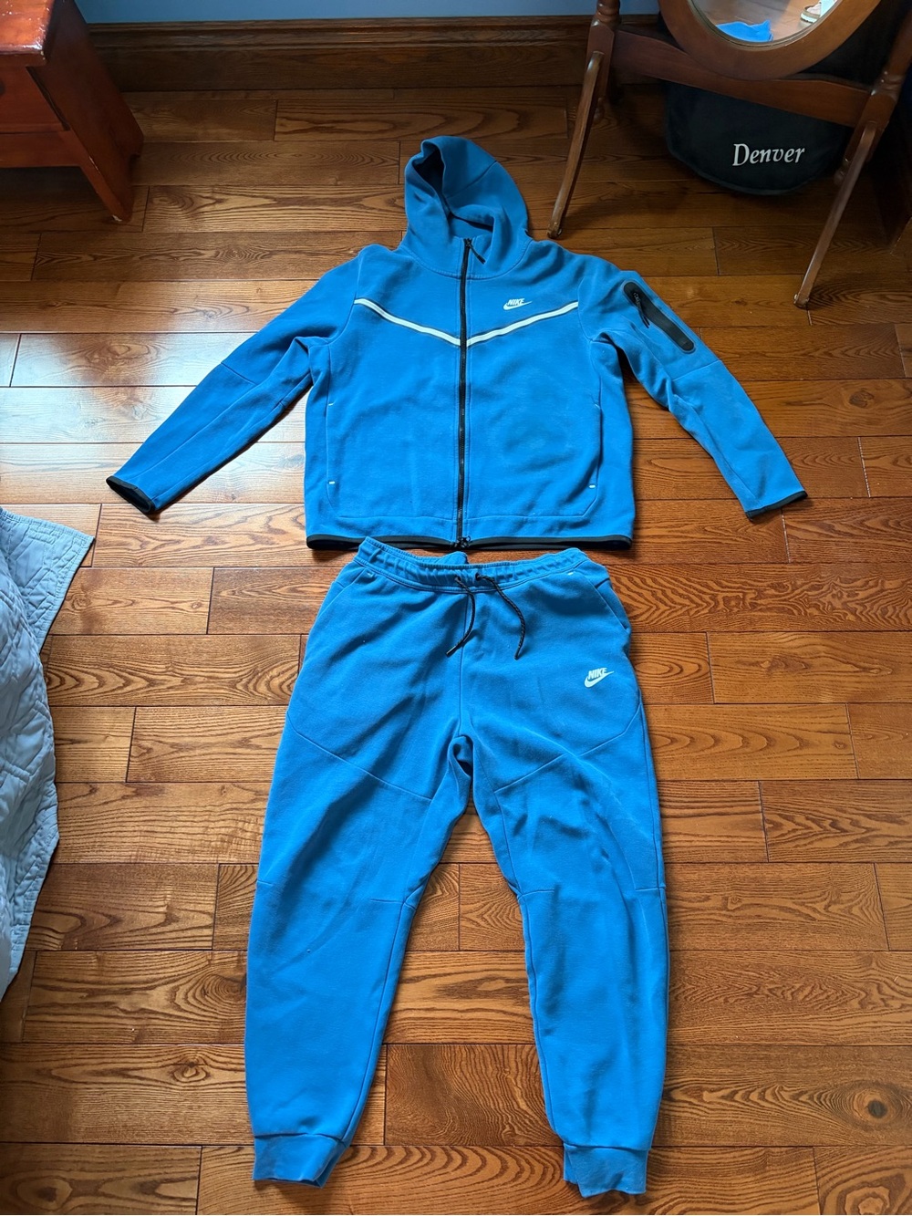 Nike Tech Fleece Blue Tracksuit Size L